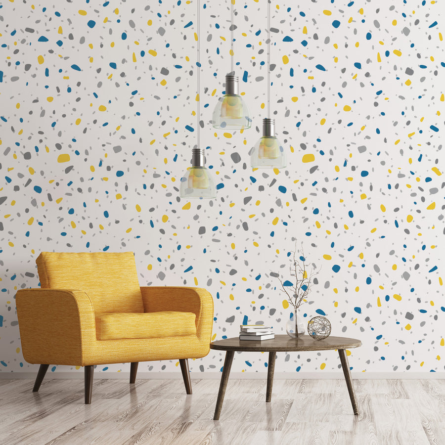 Bright Terrazzo - Zidna tapeta - Pattern
