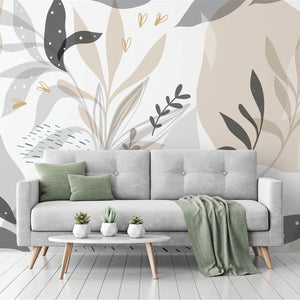 Beige Nature - Zidna Tapeta - Mural