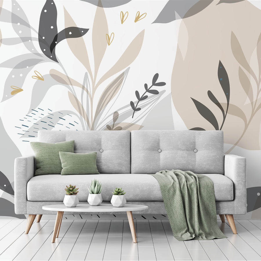 Beige Nature - Zidna Tapeta - Mural