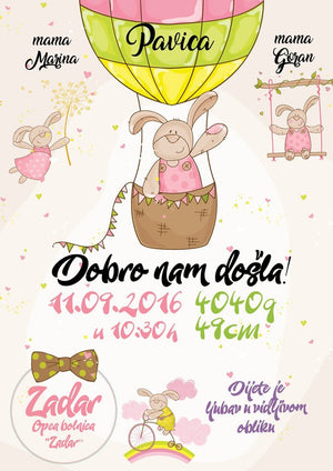 HIA Kids - Floating Welcome - personalizirana ilustracija