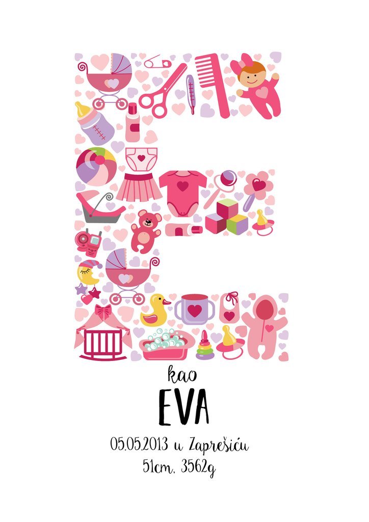 HIA Kids - Baby's Toys - personalizirana ilustracija