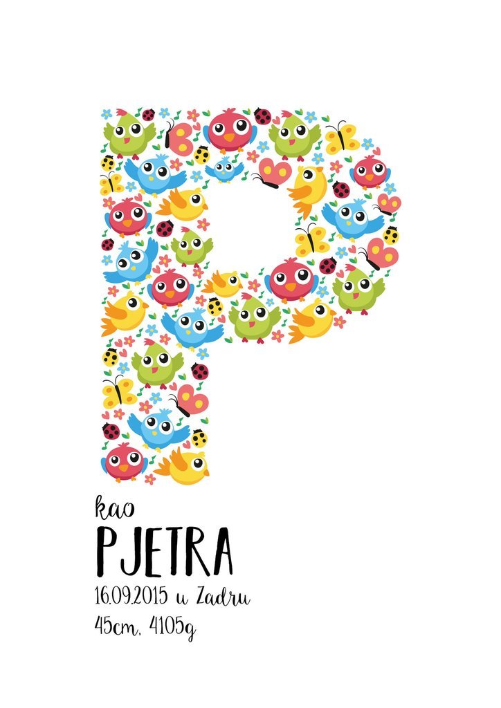 HIA Kids - Happy Birds - personalizirana ilustracija