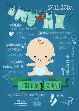 HIA Kids - Little One Blue - personalizirana ilustracija