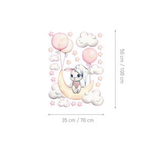 Bunny Balloons @HIAWorkshop® - Naljepnice za zid dječje sobe