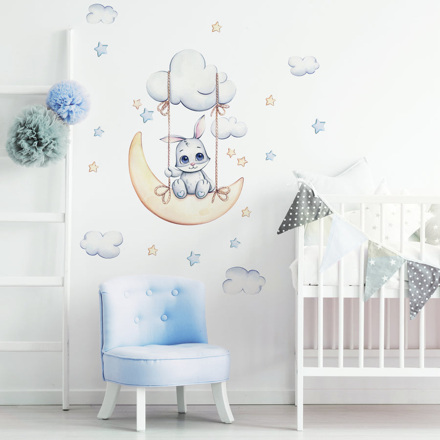 Bunny Swing @HIAWorkshop® - Naljepnice za zid dječje sobe