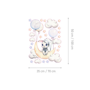 Bunny Balloons @HIAWorkshop® - Naljepnice za zid dječje sobe
