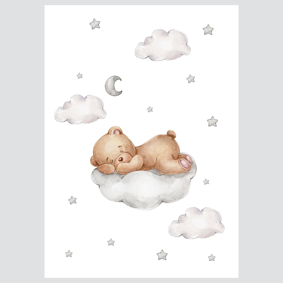 Teddy Flight - komplet ilustracija za dječju sobu, 3 kom.