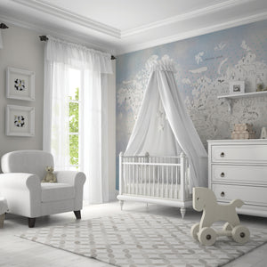 White World & Blue Sea - Zidna Tapeta - Mural