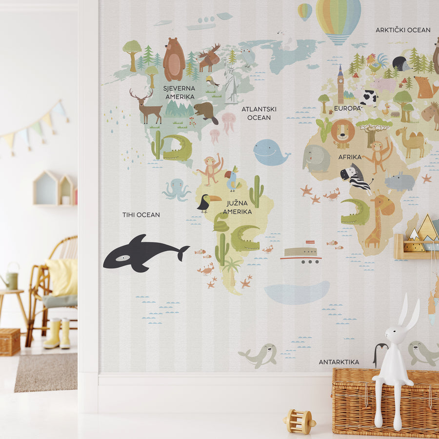 Worldwide Cute Animals - Zidna Tapeta - Mural