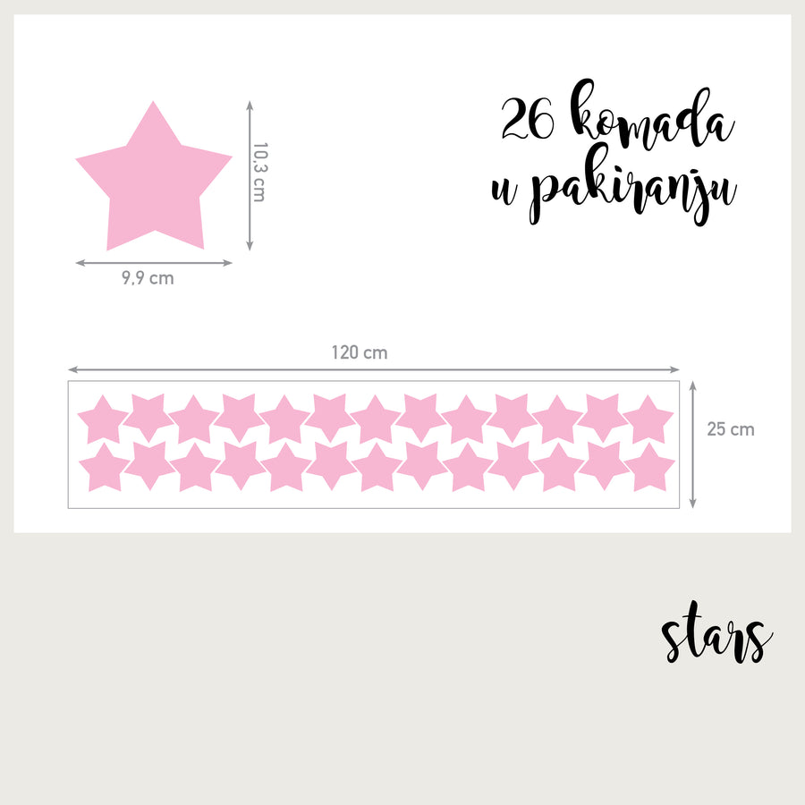 Stars - Naljepnice za zid