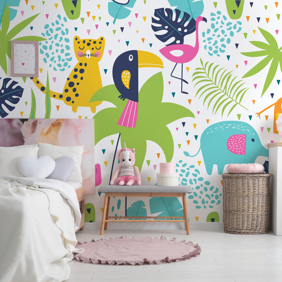 Jolly Jungle - Zidna Tapeta - Mural