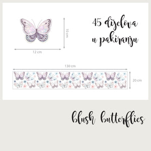 Blush Butterflies- Naljepnice za zid