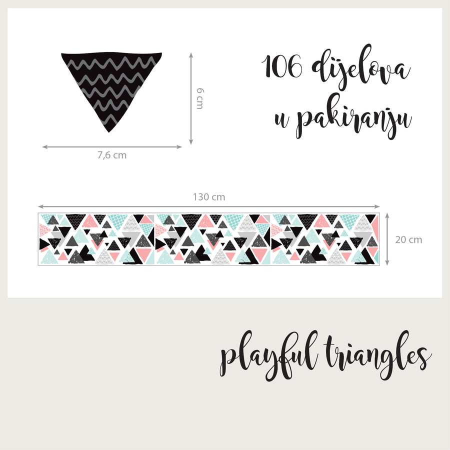 Playful Triangles - Naljepnice za zid