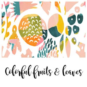 Colorful Fruits & Laves - Zidna tapeta - Mural