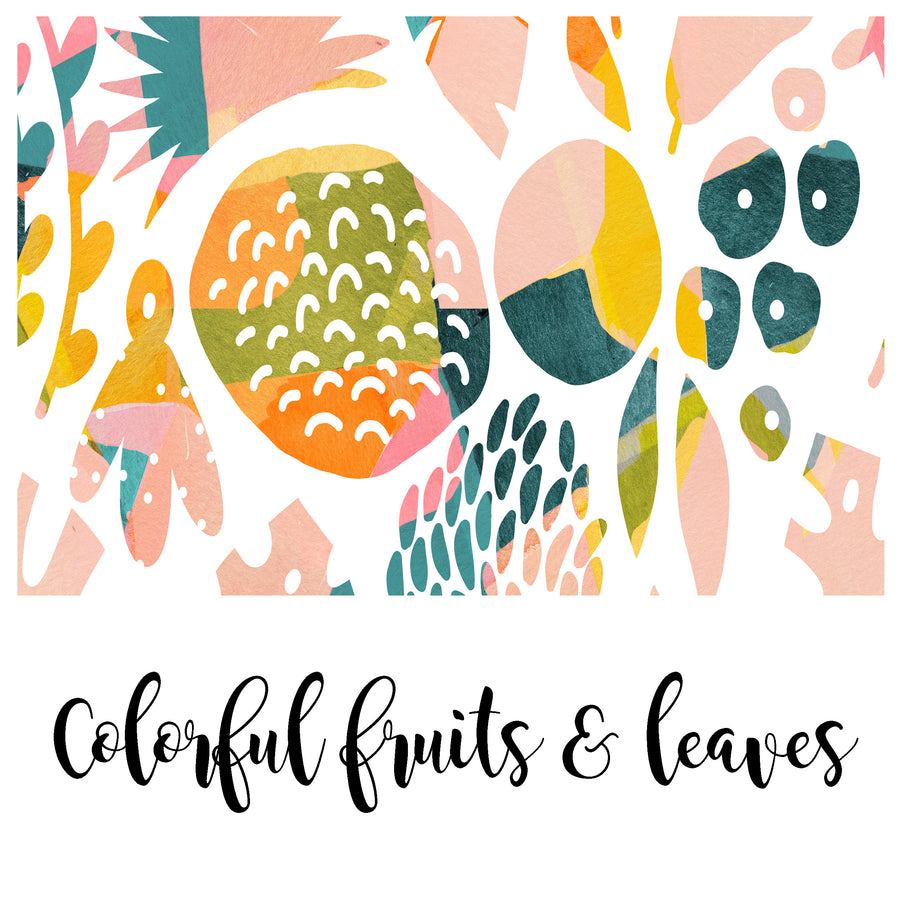 Colorful Fruits & Laves - Zidna tapeta - Mural