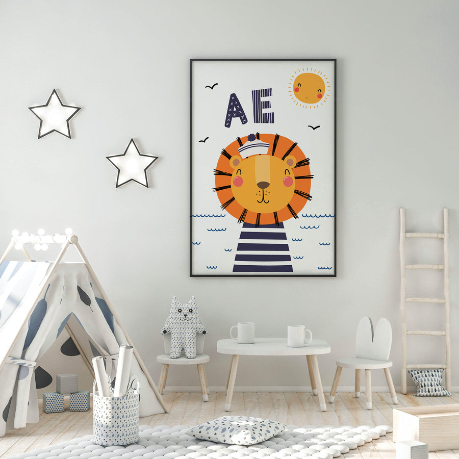 A E - ilustracija za dječju sobu