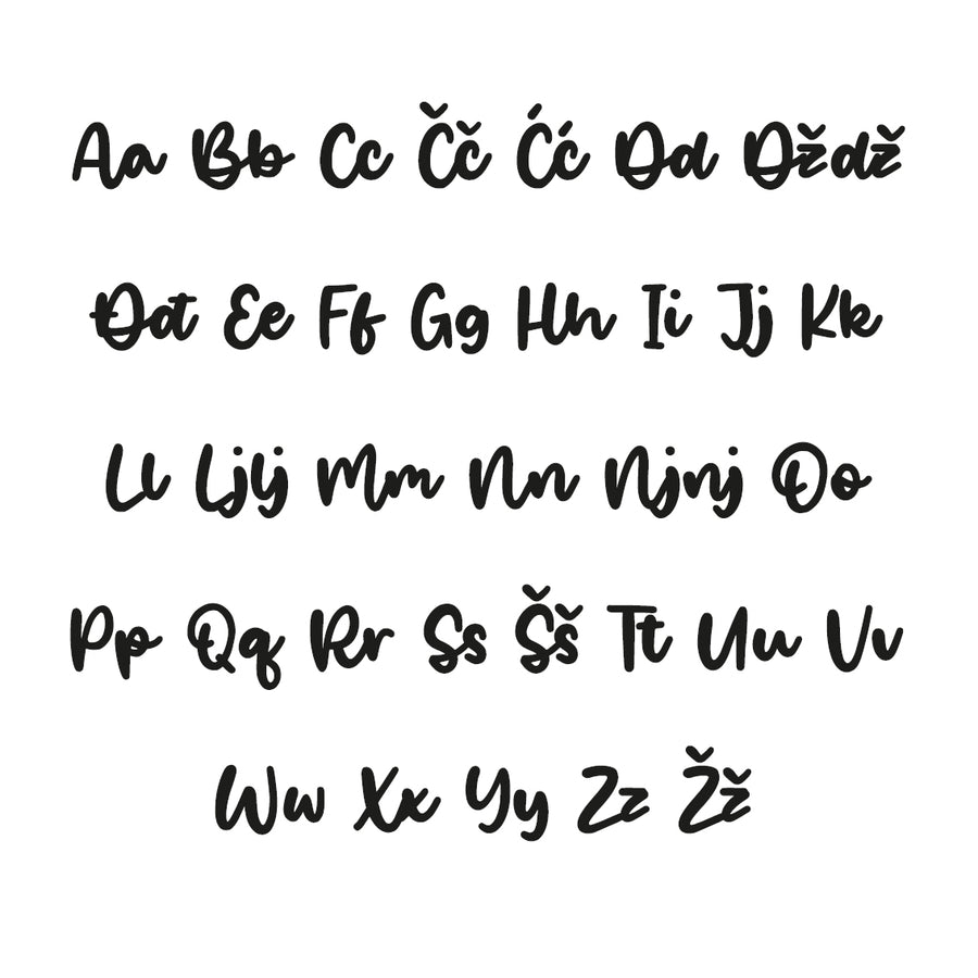 Nikolina Alphabet - Large - visina 30 cm