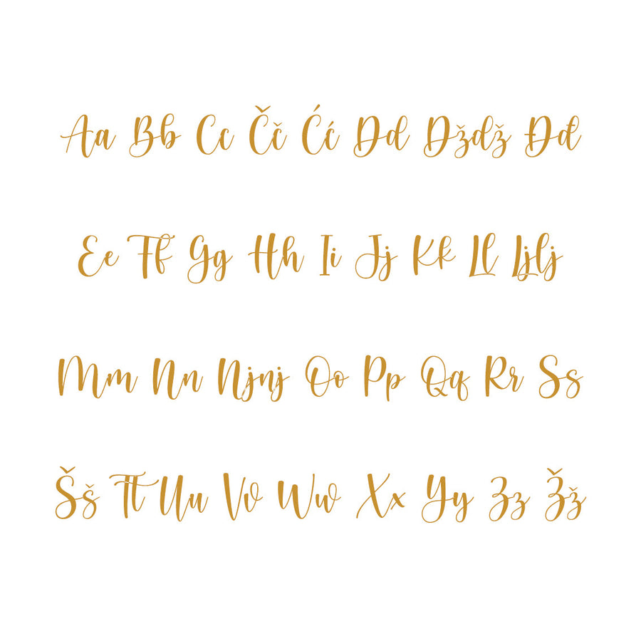 *RASPRODAJA* Kristina Alphabet - Small - visina 15 cm Ime: Marieta