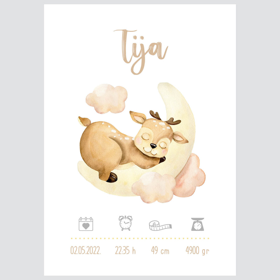 HIA Kids - Dreaming Fawn - personalizirana ilustracija