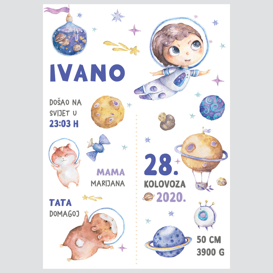 HIA Kids - Space Adventure - personalizirana ilustracija