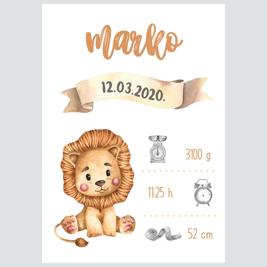 HIA Kids - Lovable Lion - personalizirana ilustracija