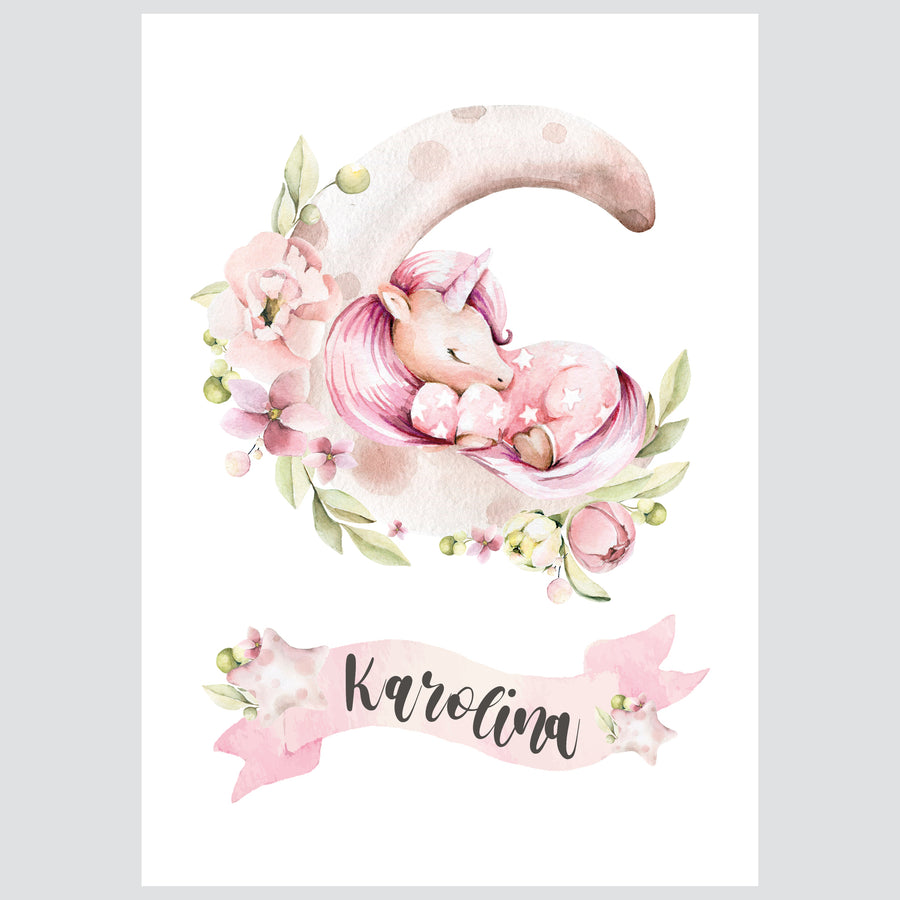 HIA Kids - Sleepy Unicorn - personalizirana ilustracija