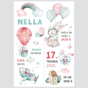 HIA Kids - Bunnies on a Journey - personalizirana ilustracija