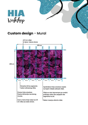 *RASPRODAJA* Purple Leaves - Zidna tapeta 370x230 cm