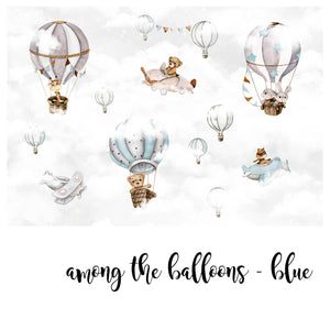 Among The Balloons Blue @HIAWorkshop® - Zidna Tapeta - Mural