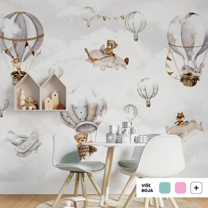 Among The  Balloons Neutral @HIAWorkshop® - Zidna Tapeta - Mural