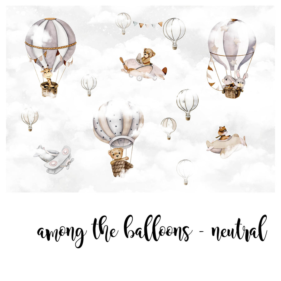 Among The  Balloons Neutral @HIAWorkshop® - Zidna Tapeta - Mural