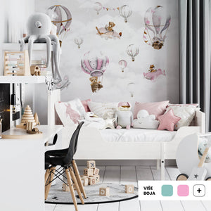 Among The Balloons Pink @HIAWorkshop® - Zidna Tapeta - Mural