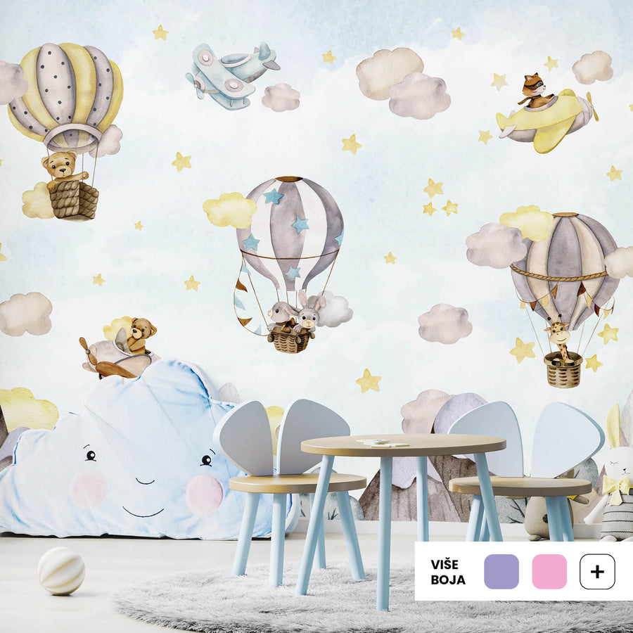 Among the Clouds - Blue @HIAWorkshop® - Zidna Tapeta - Mural