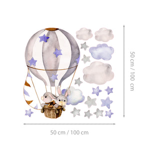 Bunnies Among the Clouds @HIAWorkshop® - Naljepnice za zid dječje sobe