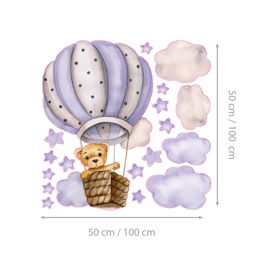 Bear Among the Clouds @HIAWorkshop® - Naljepnice za zid dječje sobe