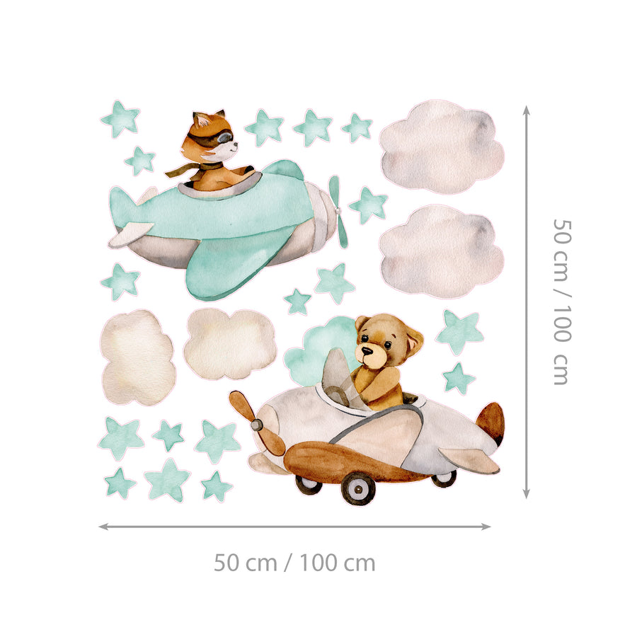 Friends Among the Clouds @HIAWorkshop® - Naljepnice za zid dječje sobe
