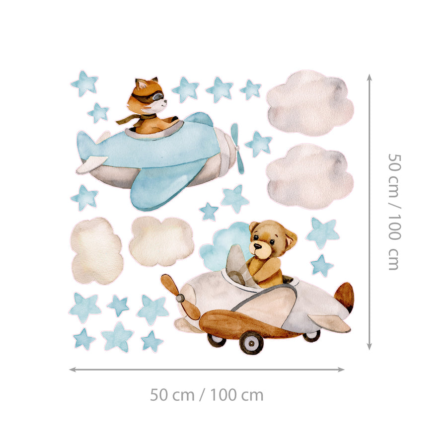 Friends Among the Clouds @HIAWorkshop® - Naljepnice za zid dječje sobe