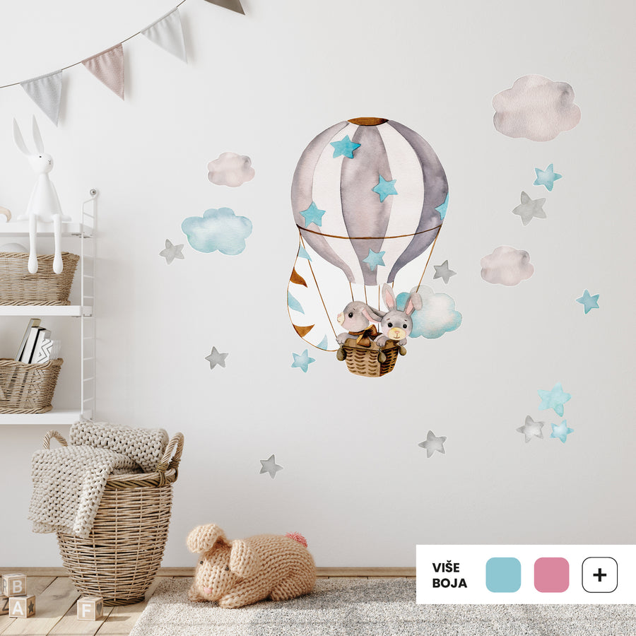 Bunnies Among the Clouds @HIAWorkshop® - Naljepnice za zid dječje sobe