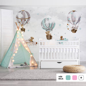 Among The Stars Mint @HIAWorkshop® - Zidna Tapeta - Mural
