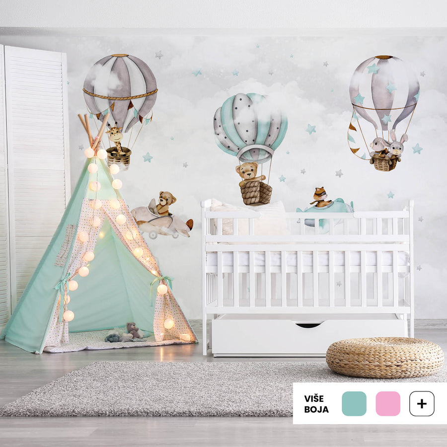 Among The Stars Mint @HIAWorkshop® - Zidna Tapeta - Mural
