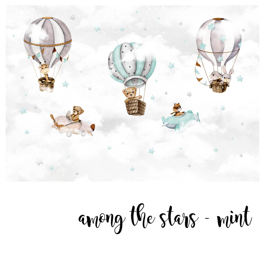 Among The Stars Mint @HIAWorkshop® - Zidna Tapeta - Mural