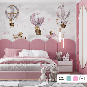 Among The Stars Pink @HIAWorkshop® - Zidna Tapeta - Mural