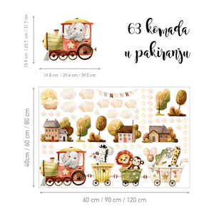 Carnival Train @HIAWorkshop® - Naljepnice za zid dječje sobe