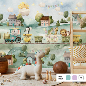 Winter Carnival Train @HIAWorkshop® - Zidna Tapeta - Mural