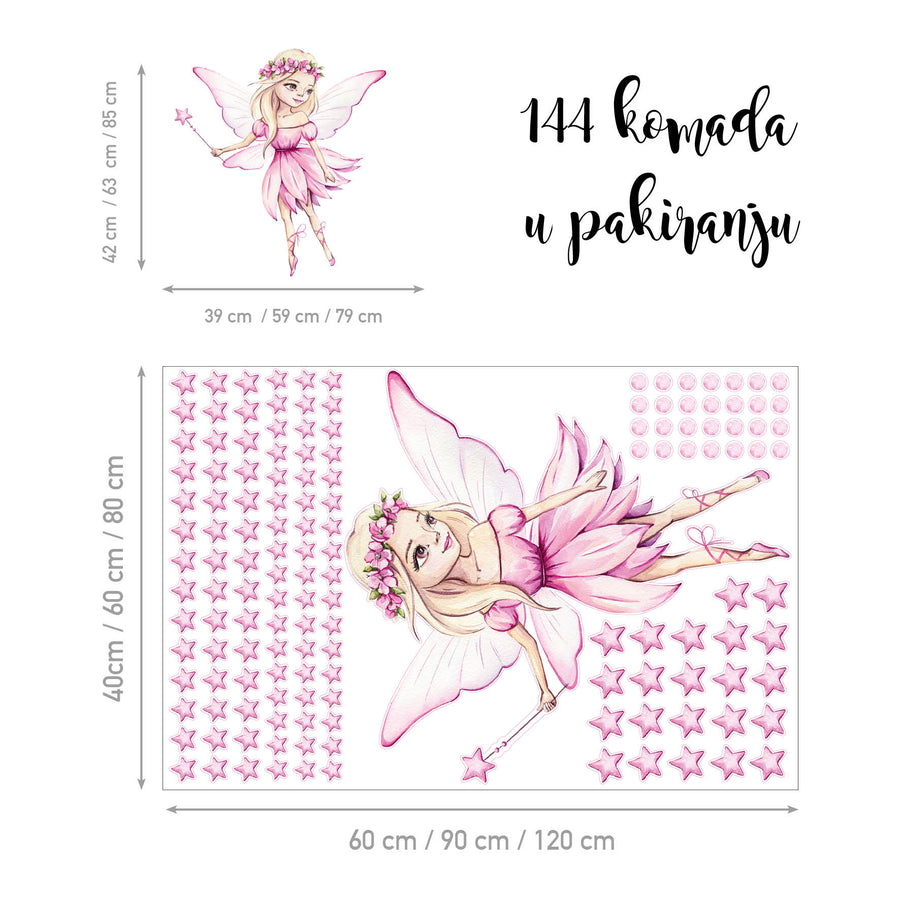 Fairy Tale Pink @HIAWorkshop® - Naljepnice za zid dječje sobe