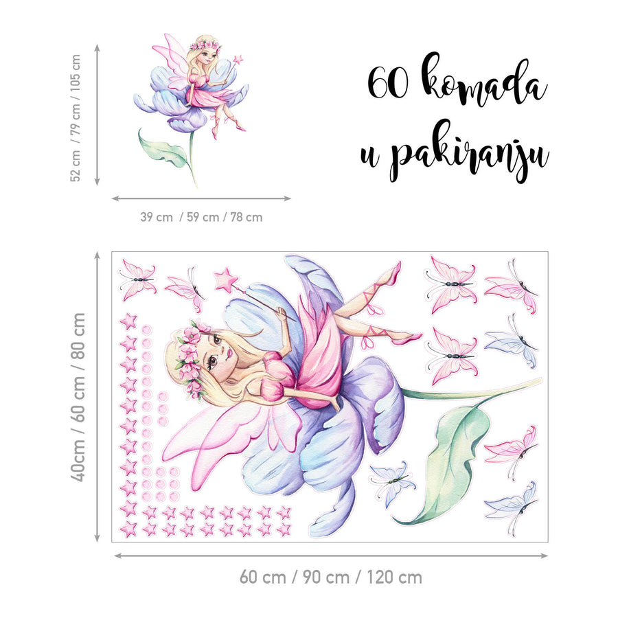 Fairy Tale Purple @HIAWorkshop® - Naljepnice za zid dječje sobe