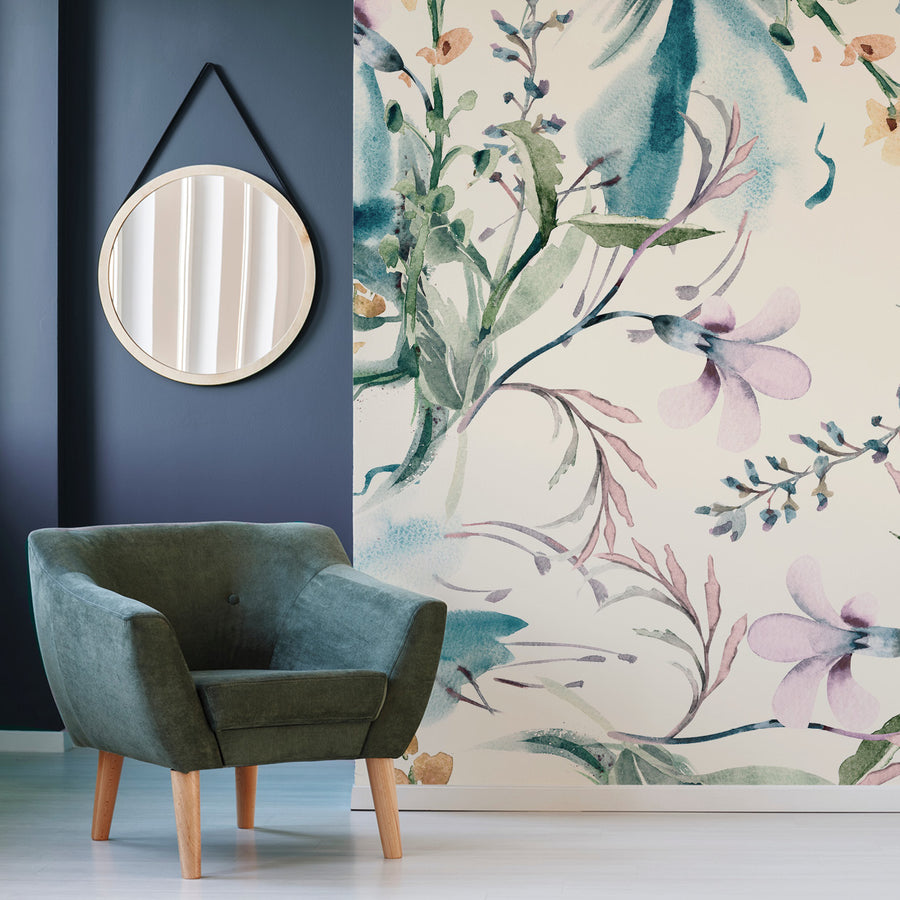 Retro Floral - Zidna Tapeta - Mural