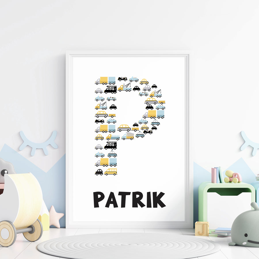 Patrik's Cars - personalizirana ilustracija