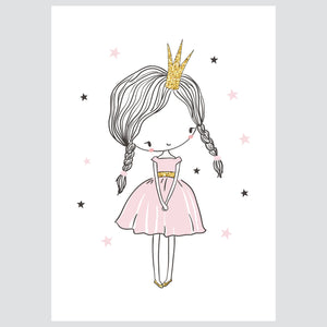 Little Princess - komplet ilustracija za dječju sobu, 3 kom.