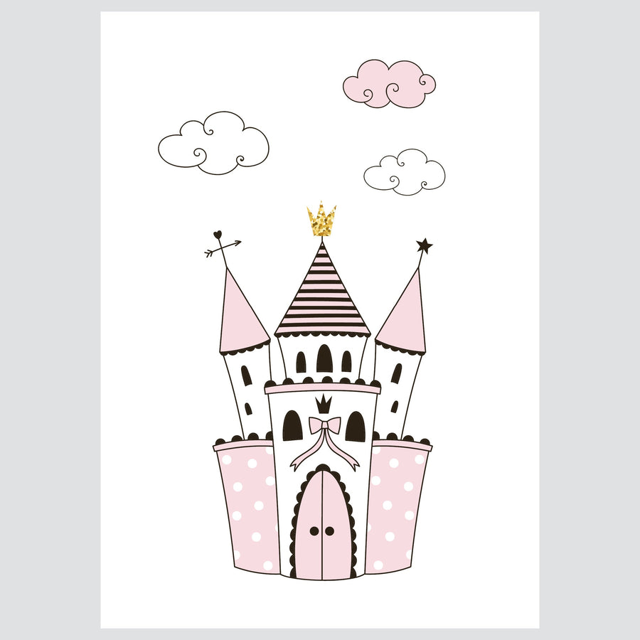 Little Princess - komplet ilustracija za dječju sobu, 3 kom.
